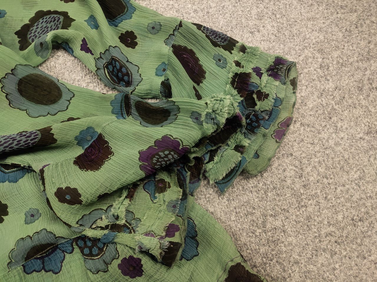 Gudrun Sjoden Gudrun Sjödén Floral print green Light blouse tunic Size XL / US 12-14 / IT 48-50 - 10 Thumbnail