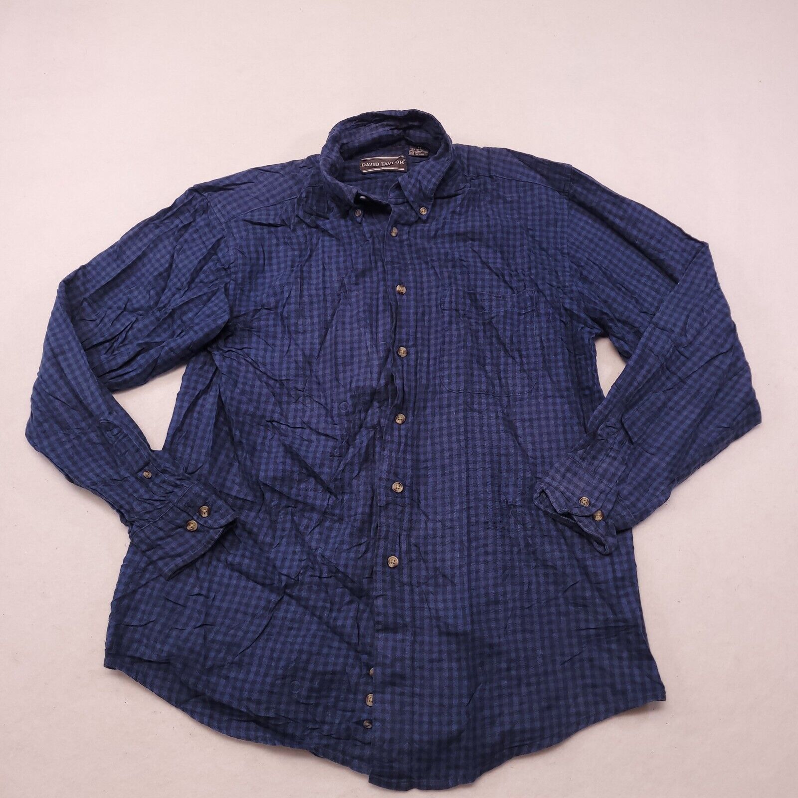 David Taylor David Taylor Gingham Flannel Button Up Shirt Men Size M Blue Size US M / EU 48-50 / 2 - 2 Thumbnail