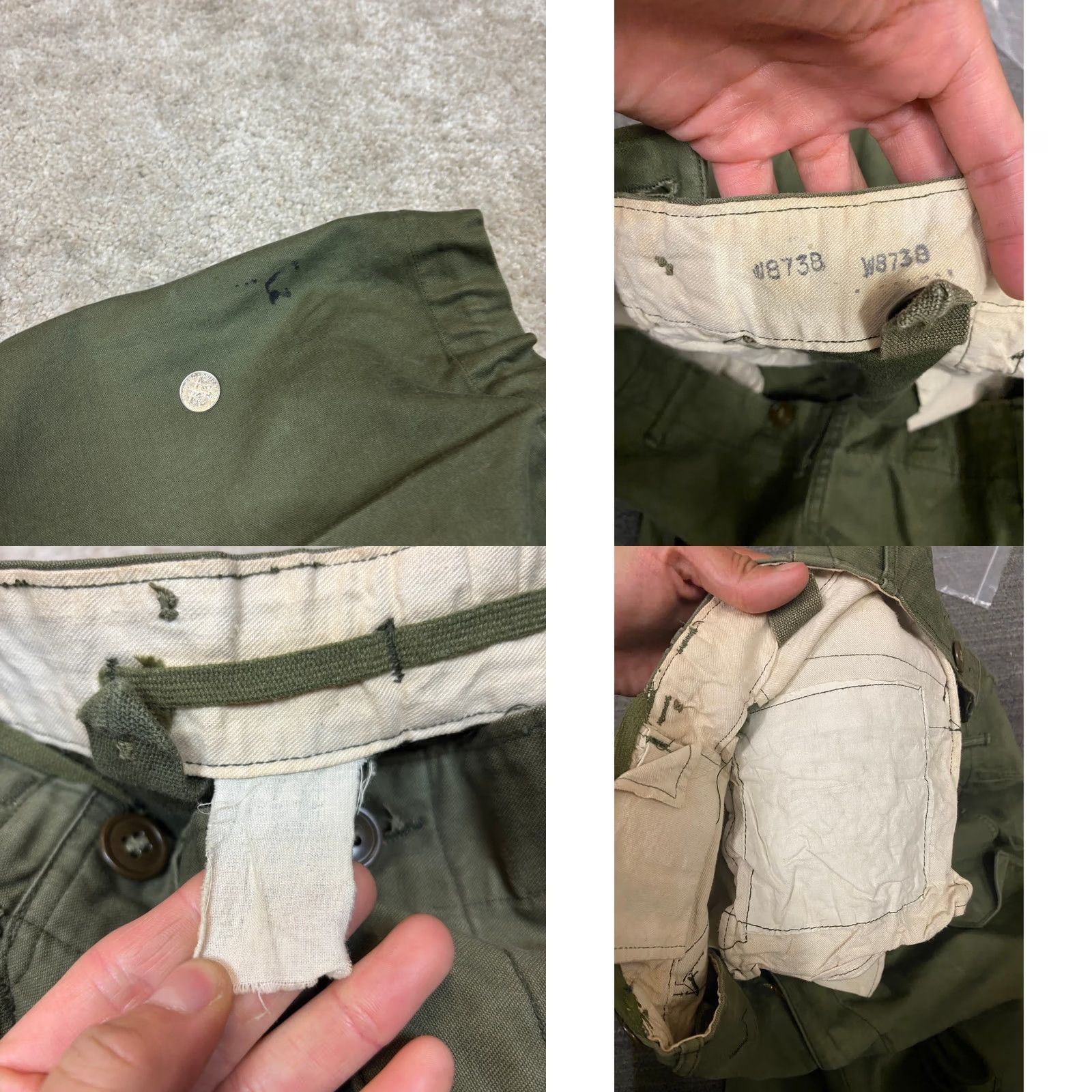 Vintage VINTAGE M-1951 Field Trousers OG-107 Cold Weather Cargo Pants 50s 40x29 Mens Green Size US 40 / EU 56 - 8 Thumbnail