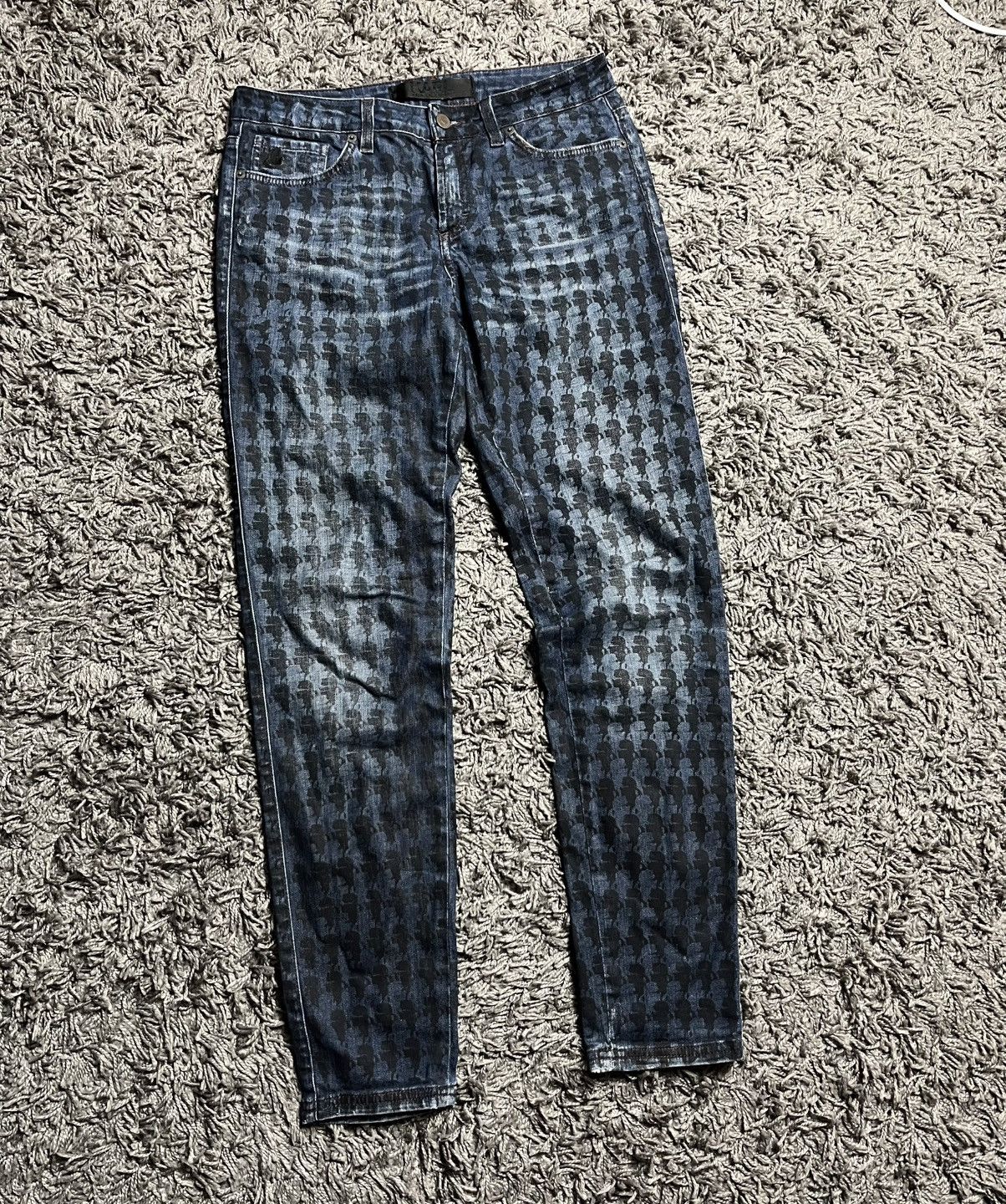 Karl Lagerfeld ARCHIVE Karl Lagerfeld "K" Silhouette Monogram Denim Pants Size US 30 / EU 46 - 1 Thumbnail