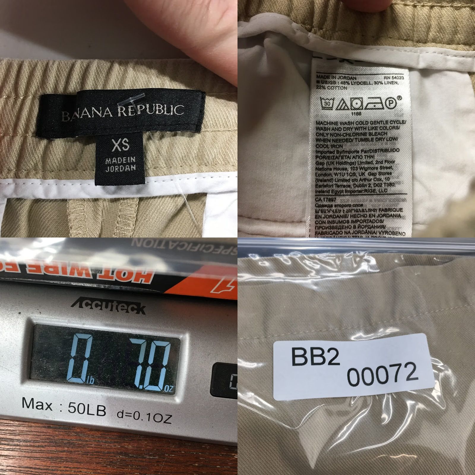 Banana Republic Banana Republic Utility Short Womens XS Beige Mid Rise Drawstring Side Pocket Size 26" / US 2 / IT 38 - 9 Thumbnail