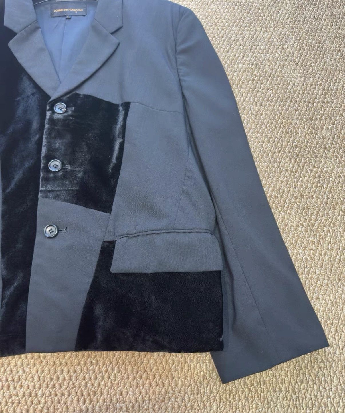 Comme des Garcons COMME des GARÇONS Wool & Velvet Panel Jacket K23 Size US L / EU 52-54 / 3 - 3 Thumbnail