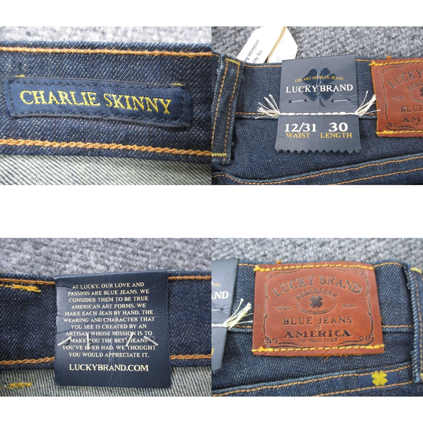 Lucky Brand Lucky Brand Jeans Womens 12 31 X 30 Blue Denim Charlie Skinny Regular Stretch NEW Size 24" / US 00 / IT 34 - 8 Thumbnail