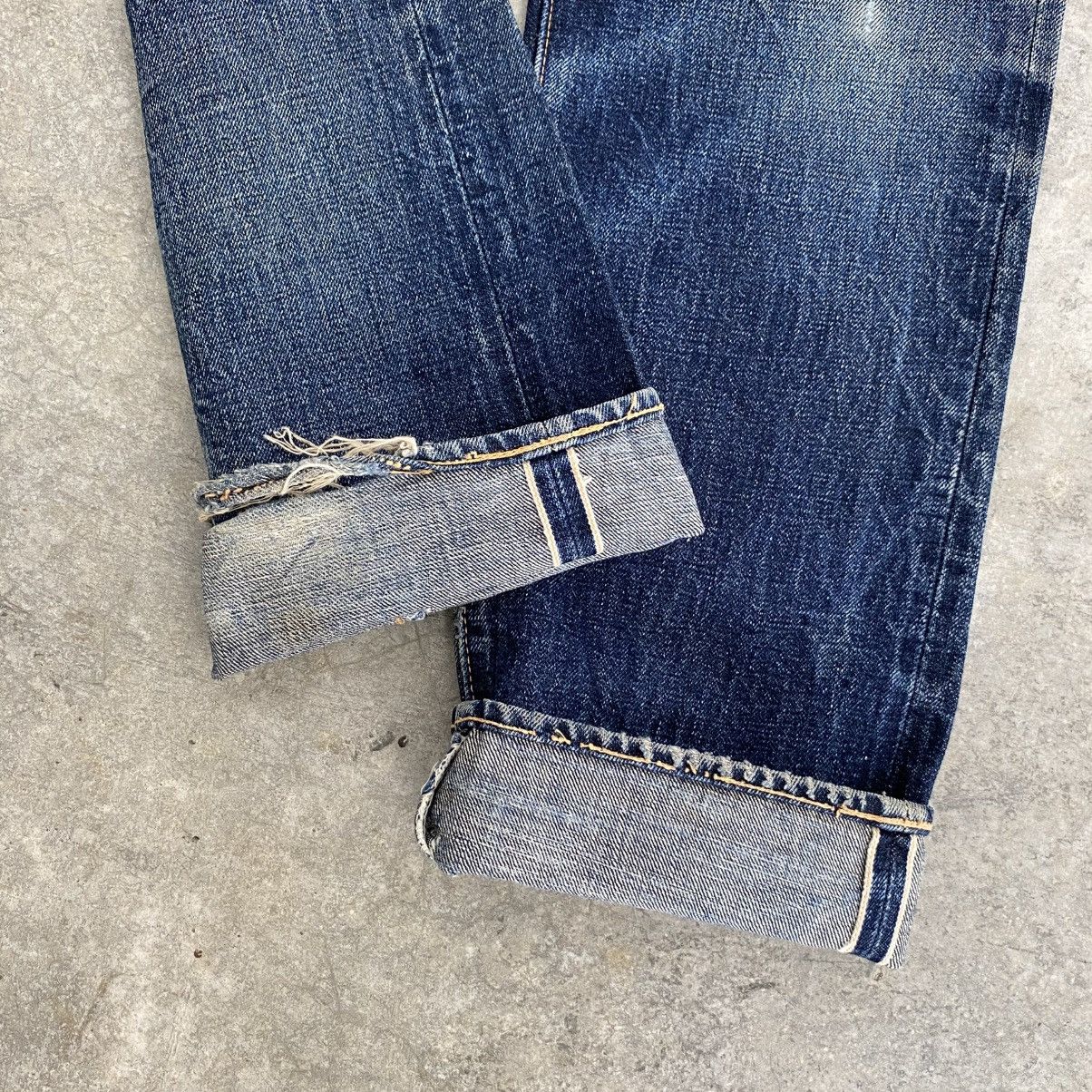 Denime Vintage 90’s Denime Japan Faded Blue Selvedge Jeans Size US 28 / EU 44 - 2 Thumbnail