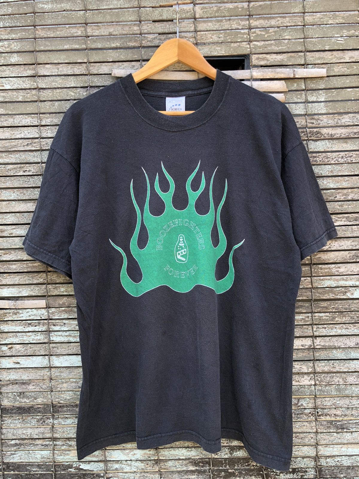Vintage Vintage 90s Boozefighters Forever Motorcycle Club Flame Tee Size US L / EU 52-54 / 3 - 1 Thumbnail