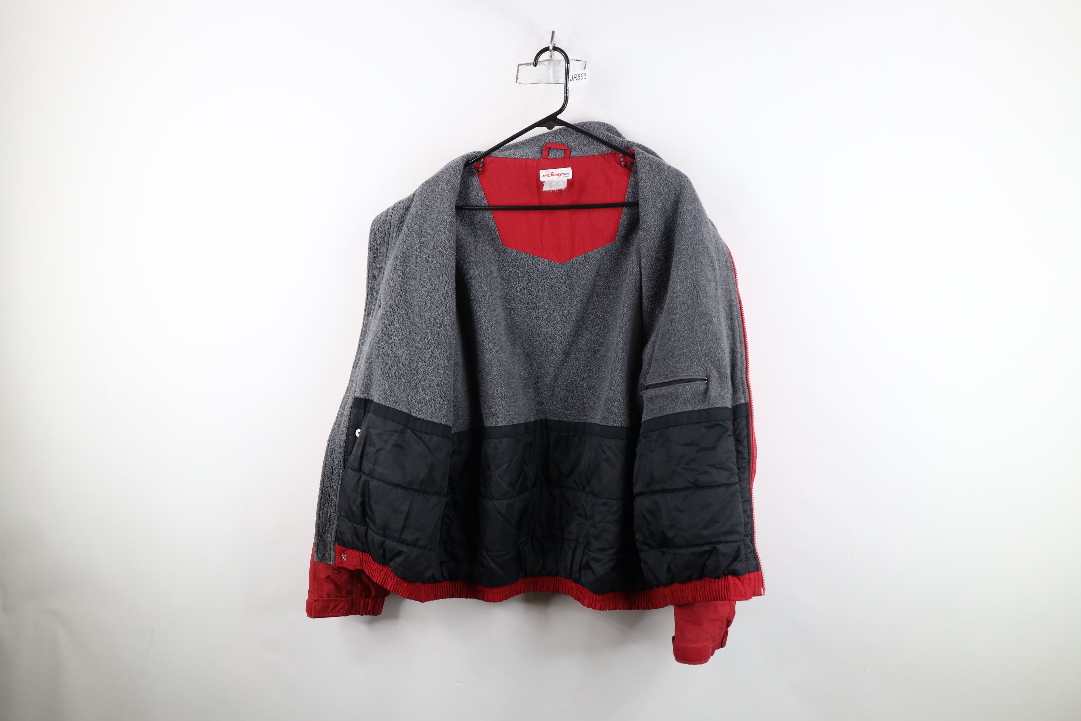 Disney Vintage 90s Disney Spell Out Mickey Mouse Bomber Jacket Red Size US XL / EU 56 / 4 - 12 Thumbnail