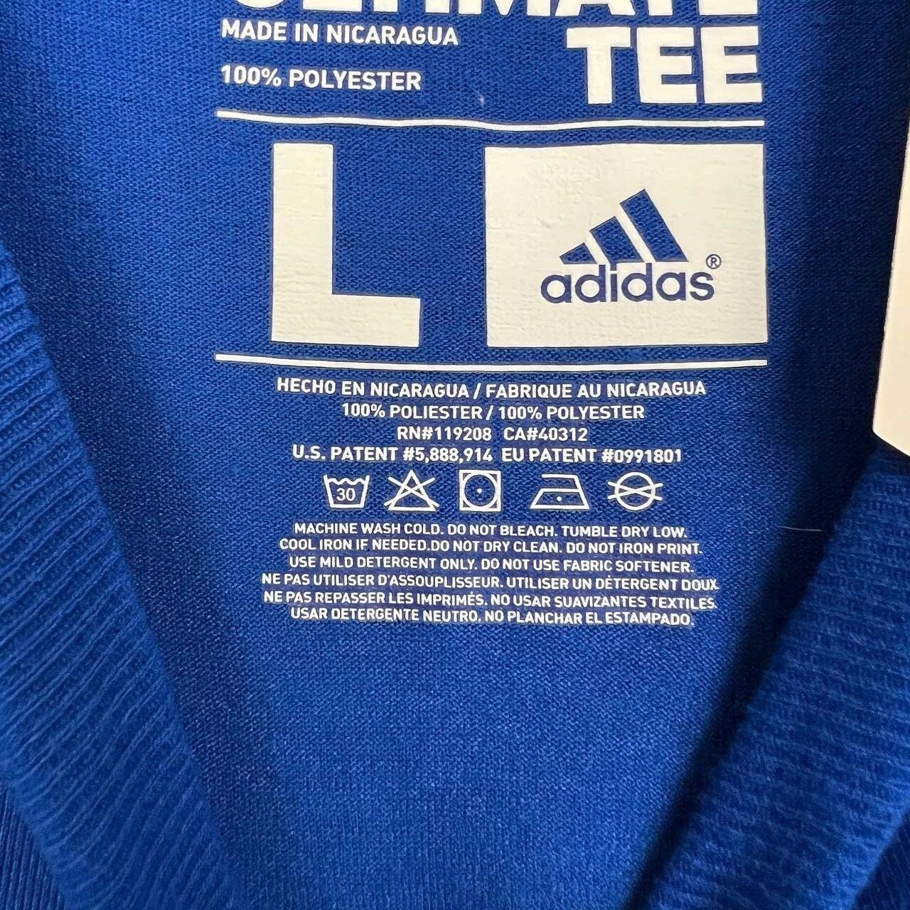 Adidas Kansas Jayhawks Shirt Men Adidas Short Sleeve Crew Neck L Size US L / EU 52-54 / 3 - 4 Thumbnail