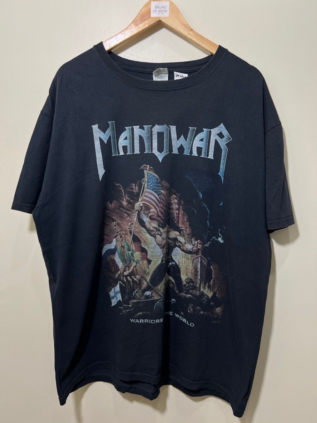 Band Tees × Vintage Vintage Manowar Warriors Of The World shirt bnz01 Size US XL / EU 56 / 4 - 5 Thumbnail