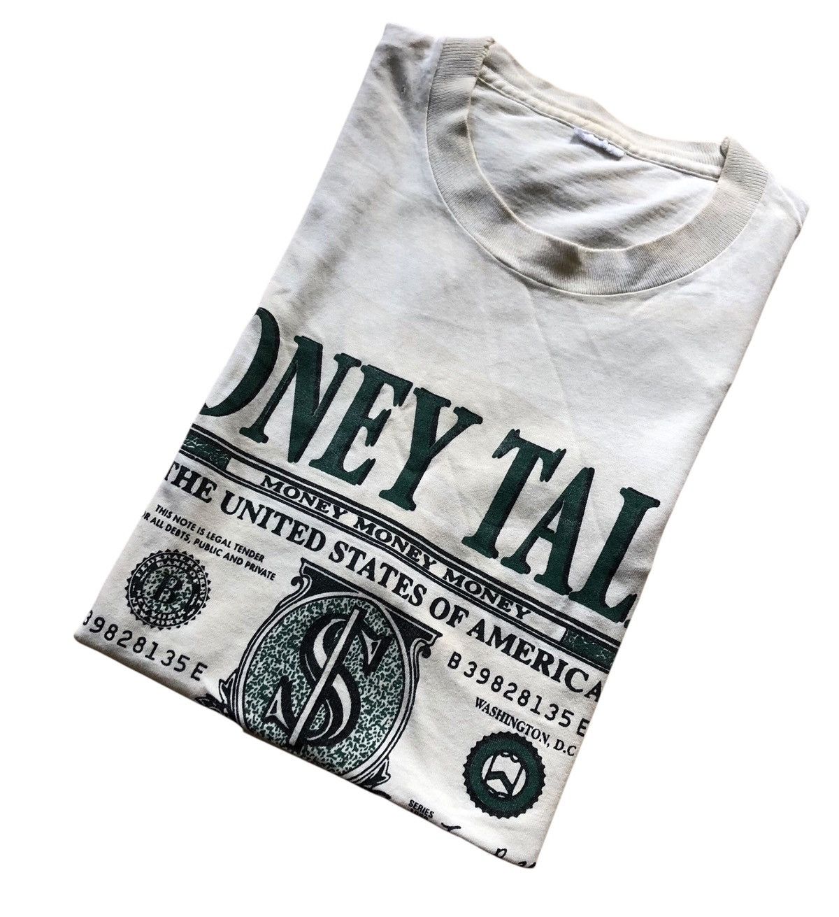 Rap Tees × Vintage Vintage 90s Money talk bullshit walks distressed Size US L / EU 52-54 / 3 - 3 Thumbnail