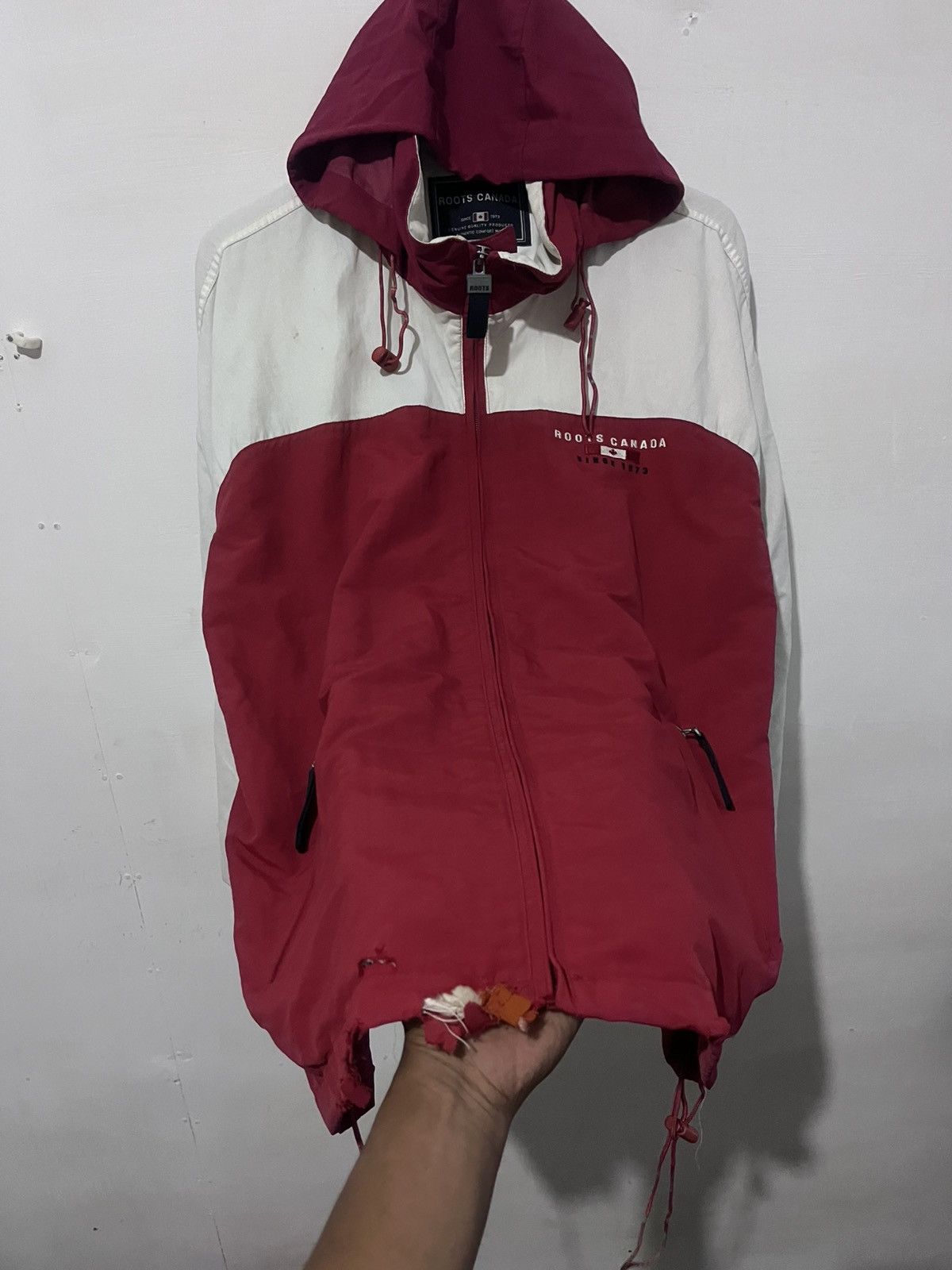 Roots Roots Canada Vintage Hooded Windbreaker Jacket Size US XL / EU 56 / 4 - 7 Thumbnail