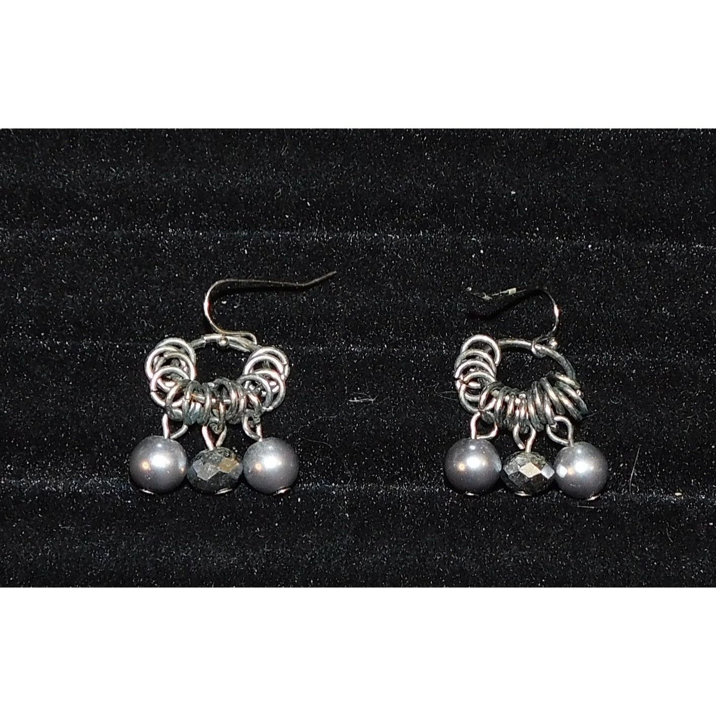 Other Gothic Chain Maille Beaded Drop Earrings Size ONE SIZE - 4 Thumbnail