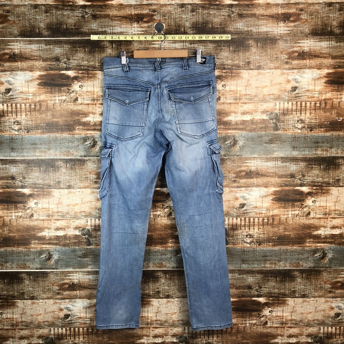 Japanese Brand Blue Monster vintage thrashed tactical Denim Pants #A2090 Size US 32 / EU 48 - 15 Thumbnail