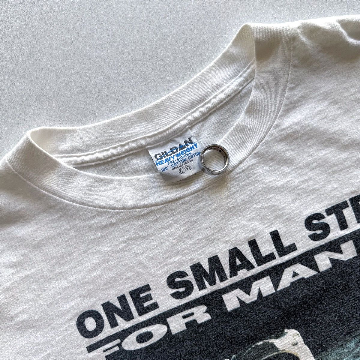 Vintage 1994 Vintage NASA Apollo 11 Neil Armstrong Quote Tee Size US XL / EU 56 / 4 - 7 Thumbnail