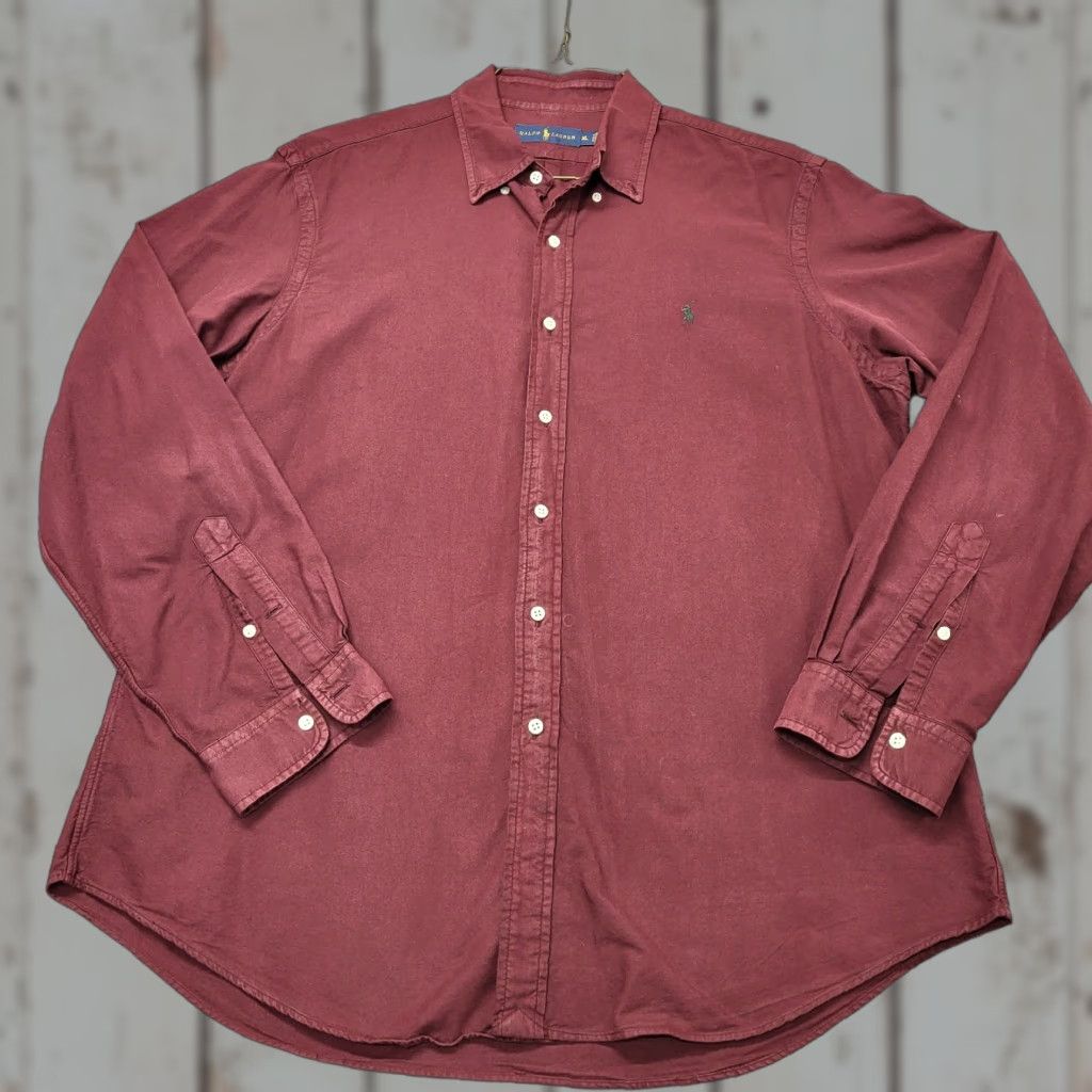 Ralph Lauren Ralph Lauren Shirt Mens XL Button-Down Long Sleeve Red Blue Pony Casual Size US XL / EU 56 / 4 - 1 Thumbnail