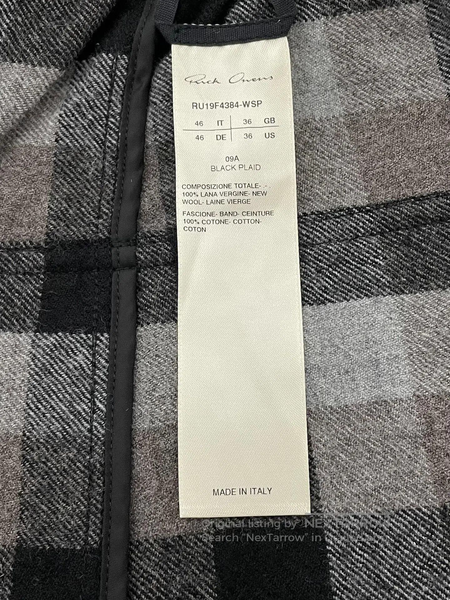 Rick Owens rick owens wool plaid shorts size 46. Size US 36 / EU 52 - 3 Thumbnail