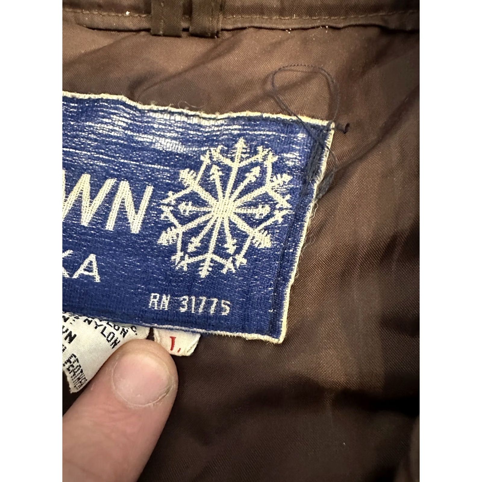 Vintage VINTAGE Down Parka Jacket Regular L Beige 90s Outdoor Hunting Browning Fur Trim Zip Puffer Mens Size US L / EU 52-54 / 3 - 3 Thumbnail