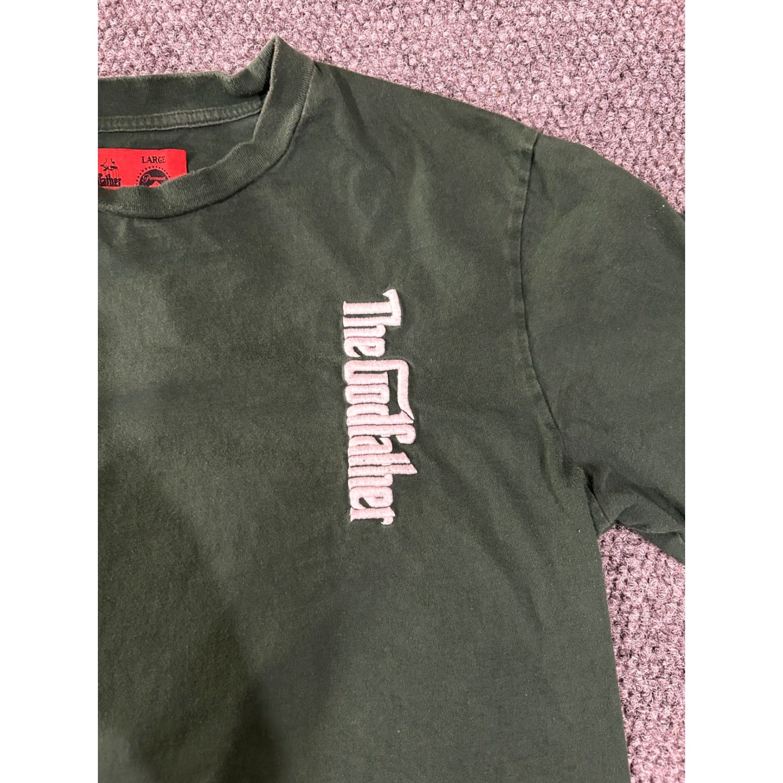 Palace The Godfather Shirt Mens L Green Graphic Print Nike Dri-Fit Crew Neck Short Sleeve Regular Vintage No Size US L / EU 52-54 / 3 - 5 Thumbnail