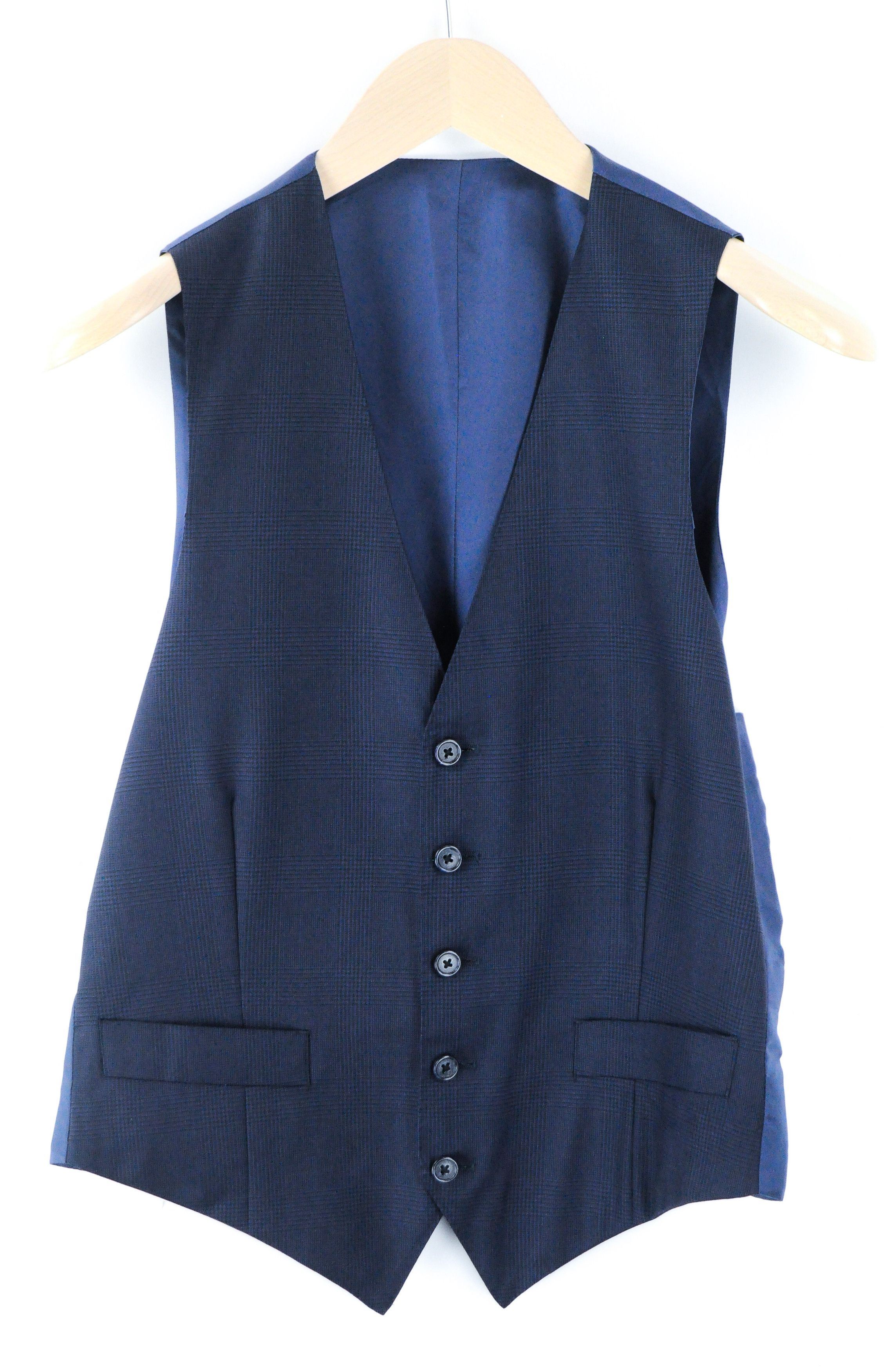Suitsupply LAZIO UK34 Blue Wool Waistcoat 60260 Size 34R - 1 Thumbnail