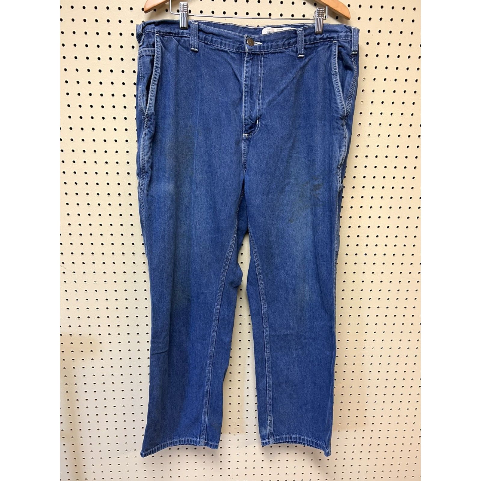 Carhartt VINTAGE Carhartt Jeans Dungaree 382-83 Work Denim 40x30 Mens Mens Jeans Blue Carhartt 382-83 Fits Dungaree Style 30 Inseam Size US 40 / EU 56 - 2 Thumbnail