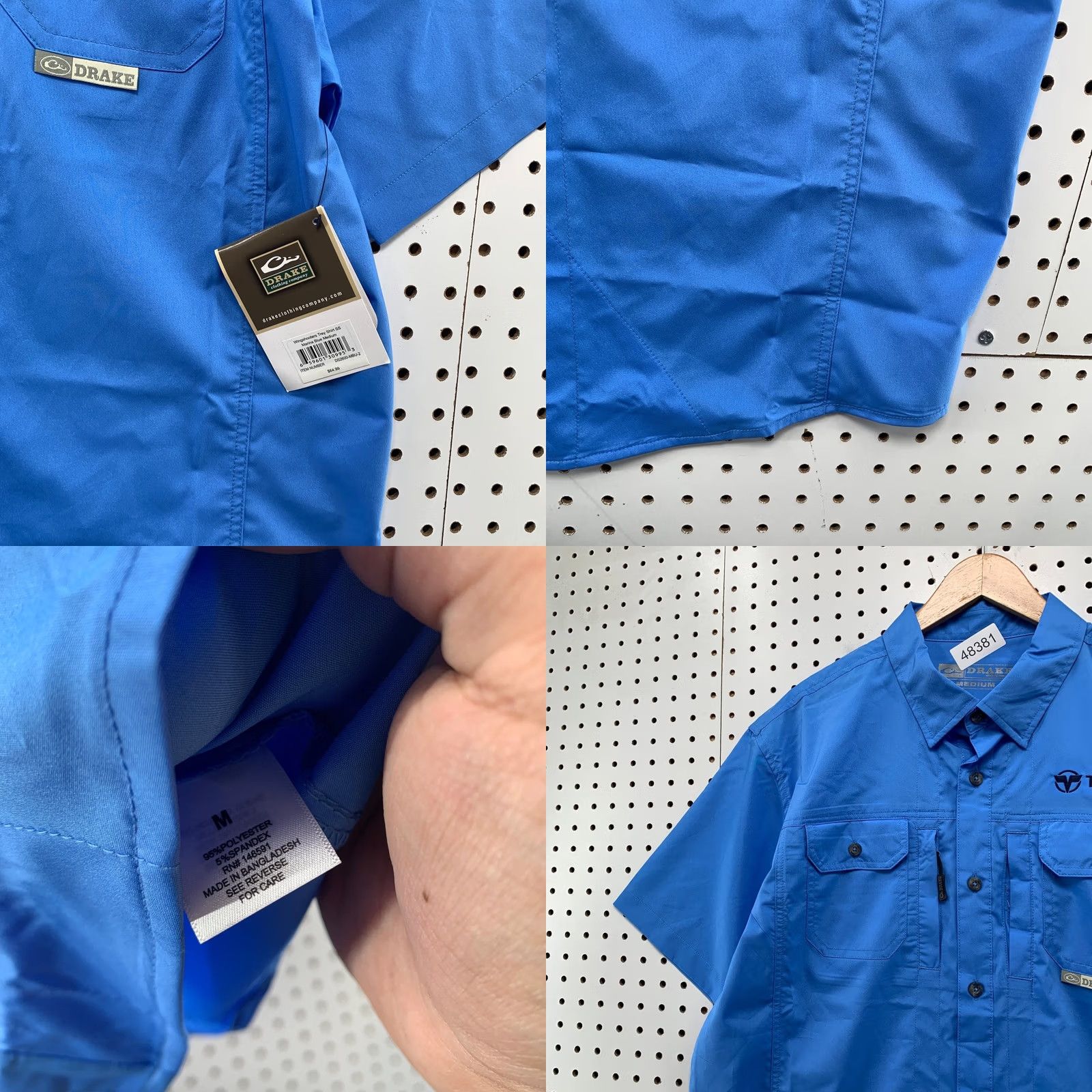 Vintage Drake Waterfowl Systems Shirt Mens M Blue Outdoor Button-Up Collar-Down Short Sleeve NWT Size US M / EU 48-50 / 2 - 8 Thumbnail