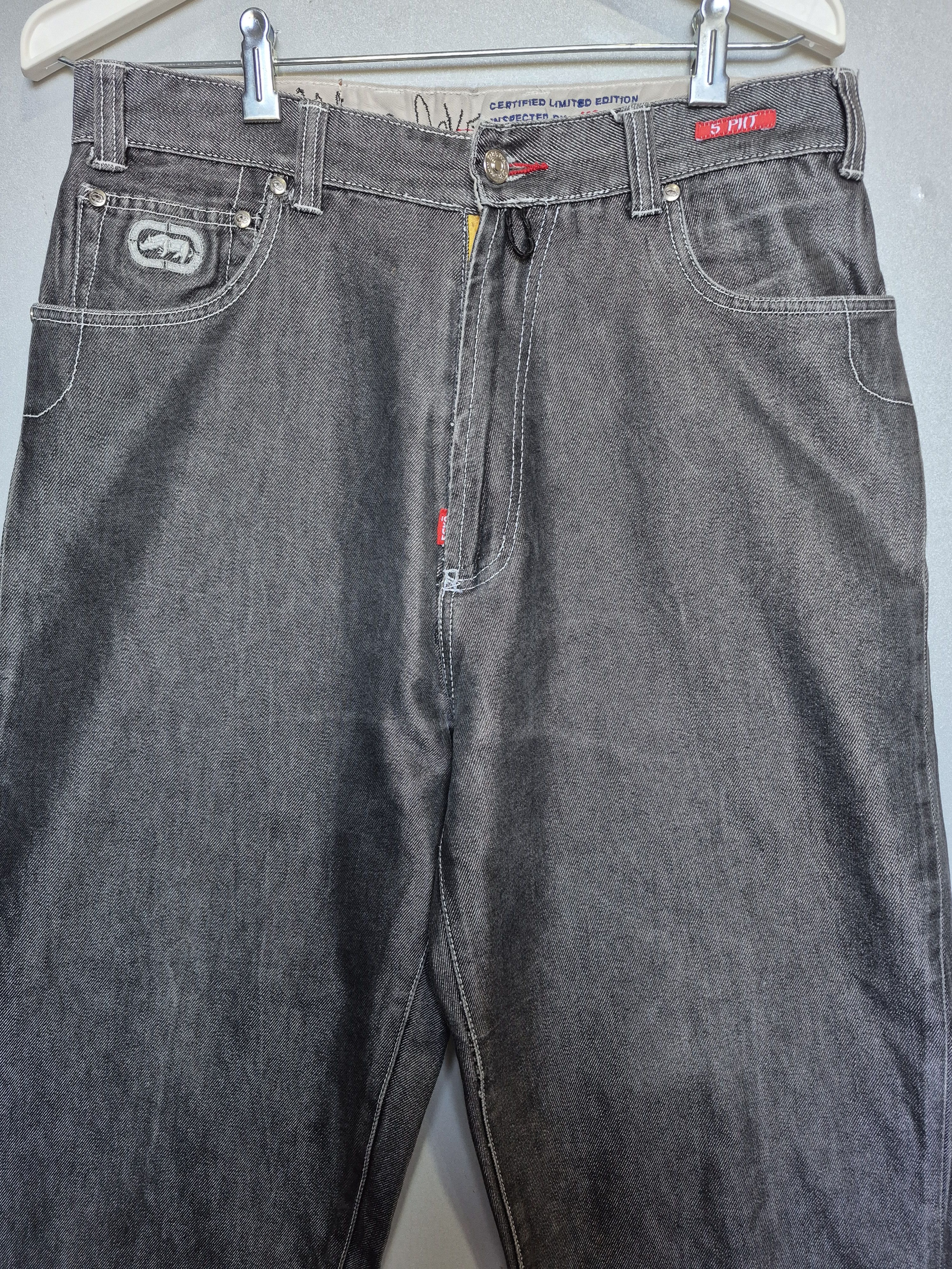 Ecko Unltd. Ecko Unltd jeans silver metallic baggy pants Y2K 5th An Size US 26 / EU 42 - 2 Thumbnail
