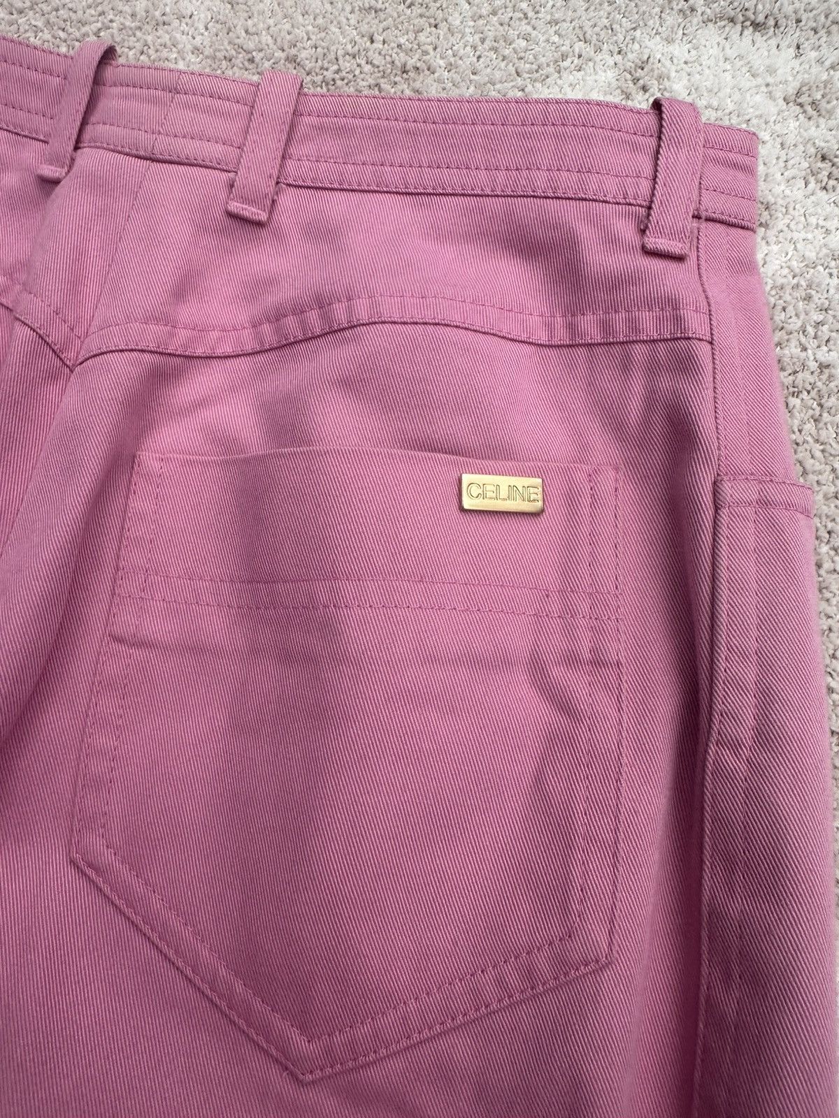 Celine Vintage Celine Paris High Rise Straight Leg Pink Jeans Sz 36 Size 36" / US 14 / IT 50 - 4 Thumbnail