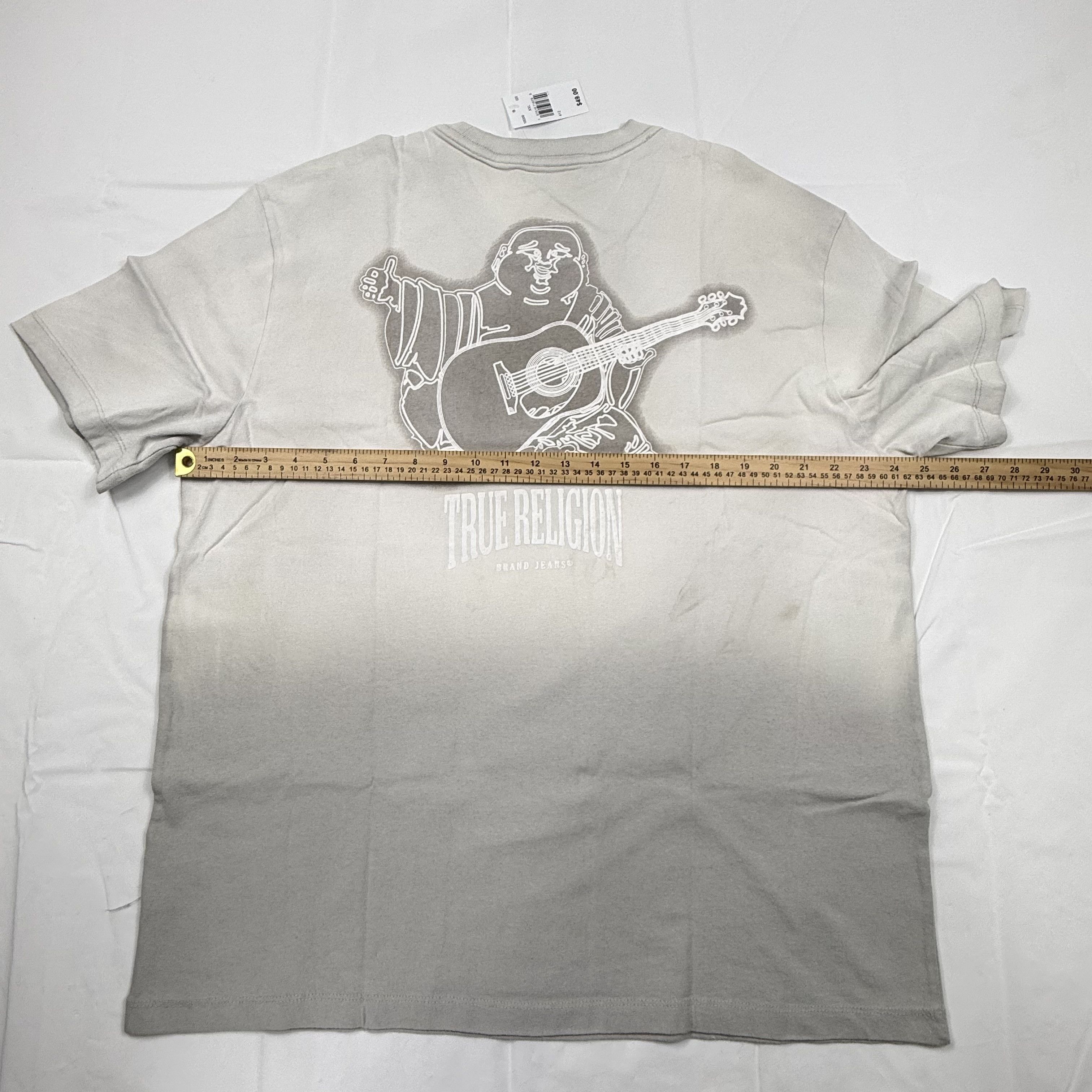 True Religion True Religion Ombre Dip Dye Buddha Guitar Graphic T-Shirt Size US XXL / EU 58 / 5 - 3 Thumbnail