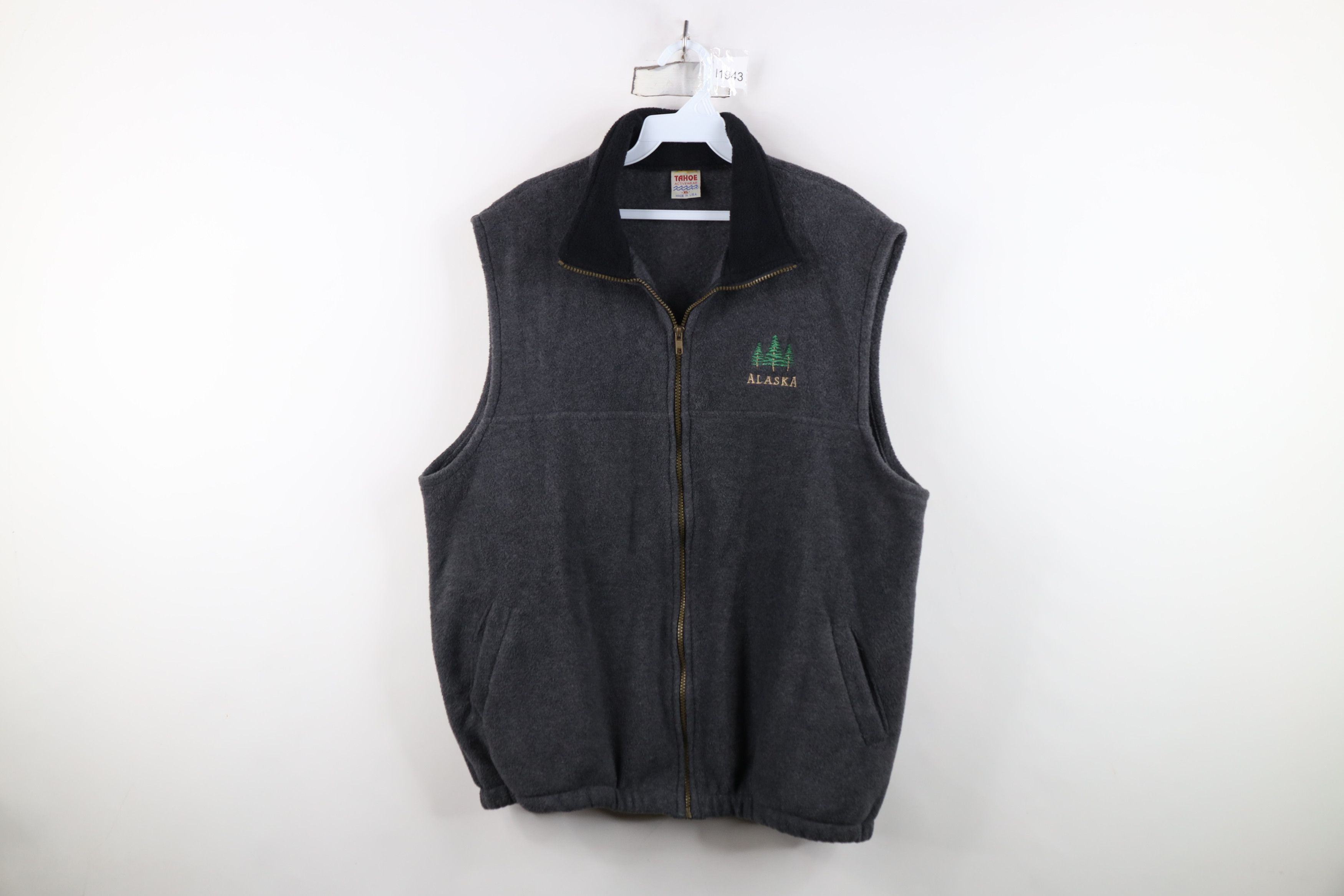 Vintage Vintage 90s Streetwear Fleece Full Zip Vest Jacket USA Size US XL / EU 56 / 4 - 1 Thumbnail
