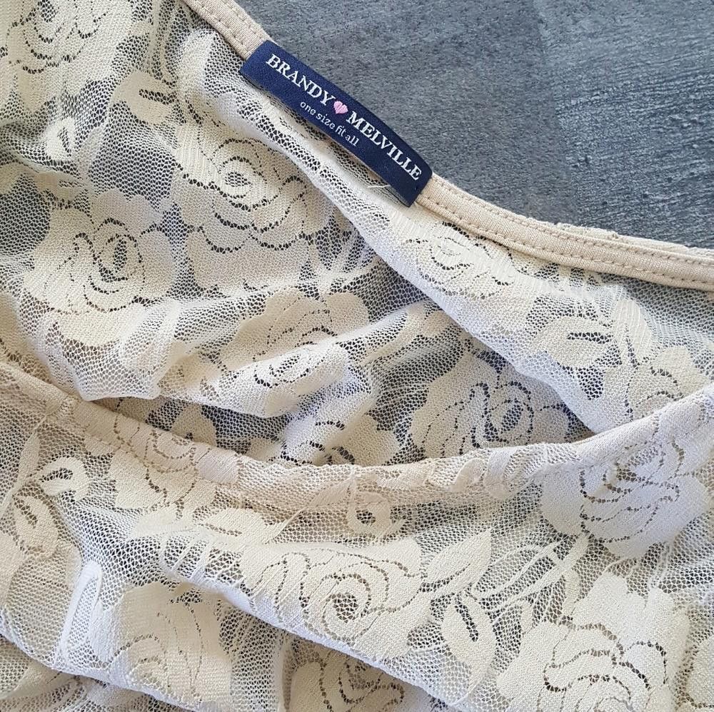 Designer Cream Lace Detailed Melville Blouse Size ONE SIZE - 3 Thumbnail