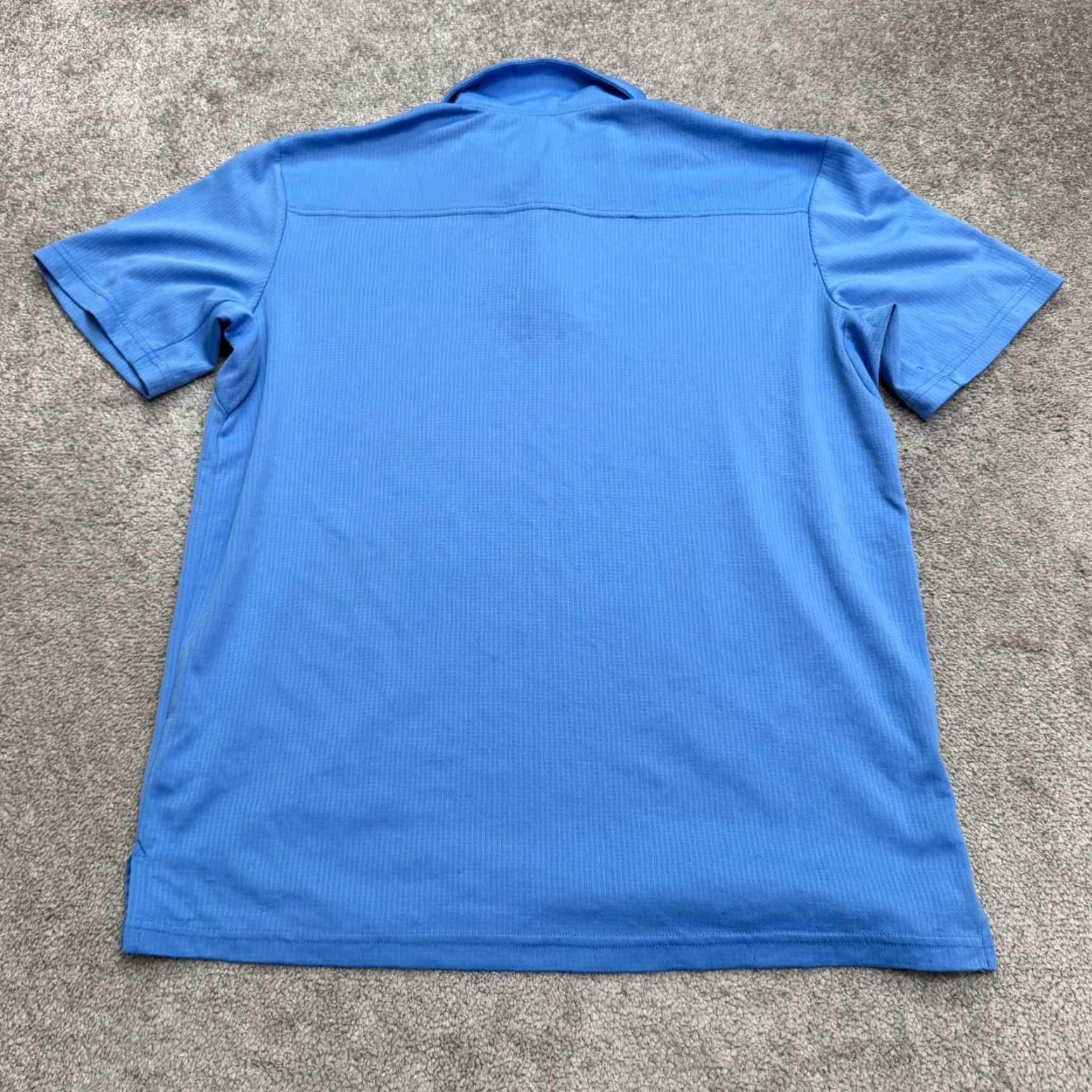 Vintage Beretta Polo Shirt Mens Large Blue Short Sleeve Waffle Performance Golf Active Size US L / EU 52-54 / 3 - 2 Thumbnail