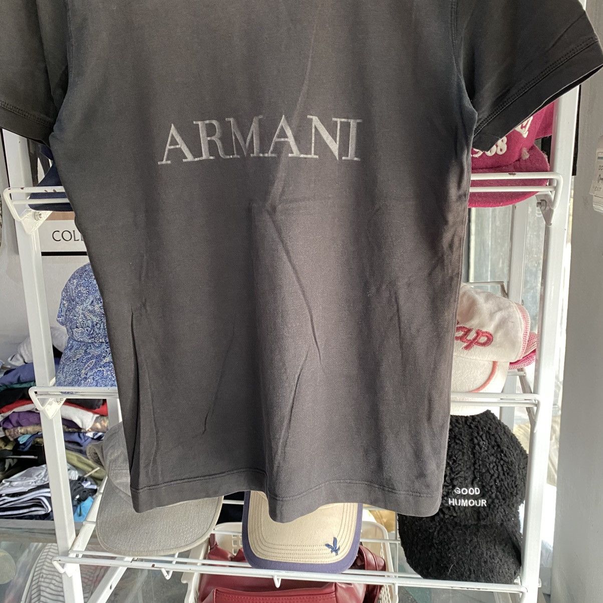 Armani Collezioni Armani Collezioni T-Shirt Men Medium Faded Black Lightweight Size US M / EU 48-50 / 2 - 5 Thumbnail