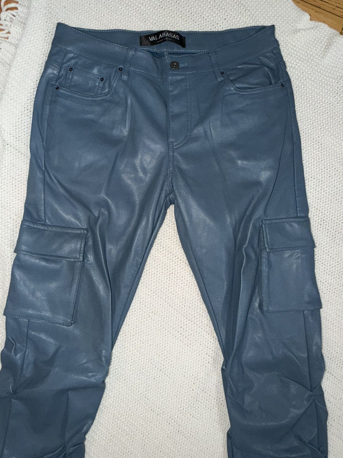 Valabasas Valabasas blue leather pants Size US 34 / EU 50 - 3 Thumbnail