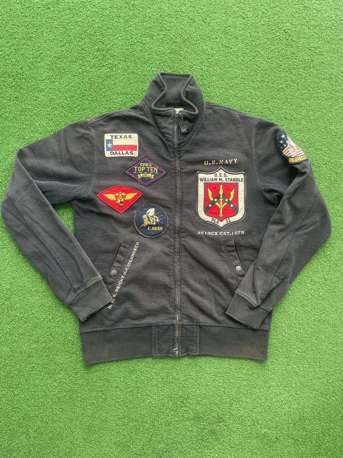 Avirex 🔥HOT🔥VINTAGE AVIREX U.S NAVY PATCHES ZIPPER UP VERY RARE Size US M / EU 48-50 / 2 - 1 Thumbnail