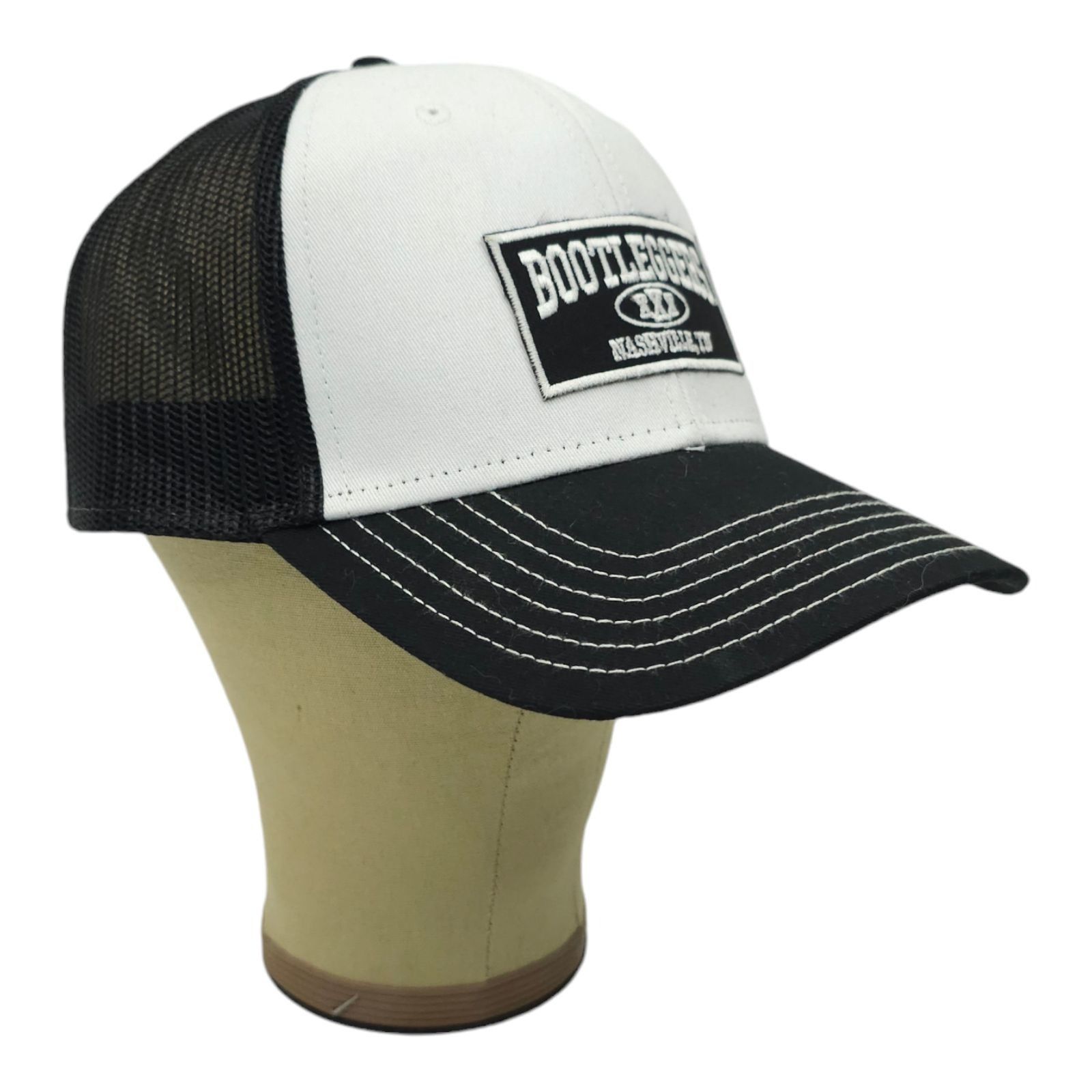 Otto Bootleggers Nashville TN Logo Patch Mesh Snapback Cap Hat Size ONE SIZE - 3 Thumbnail