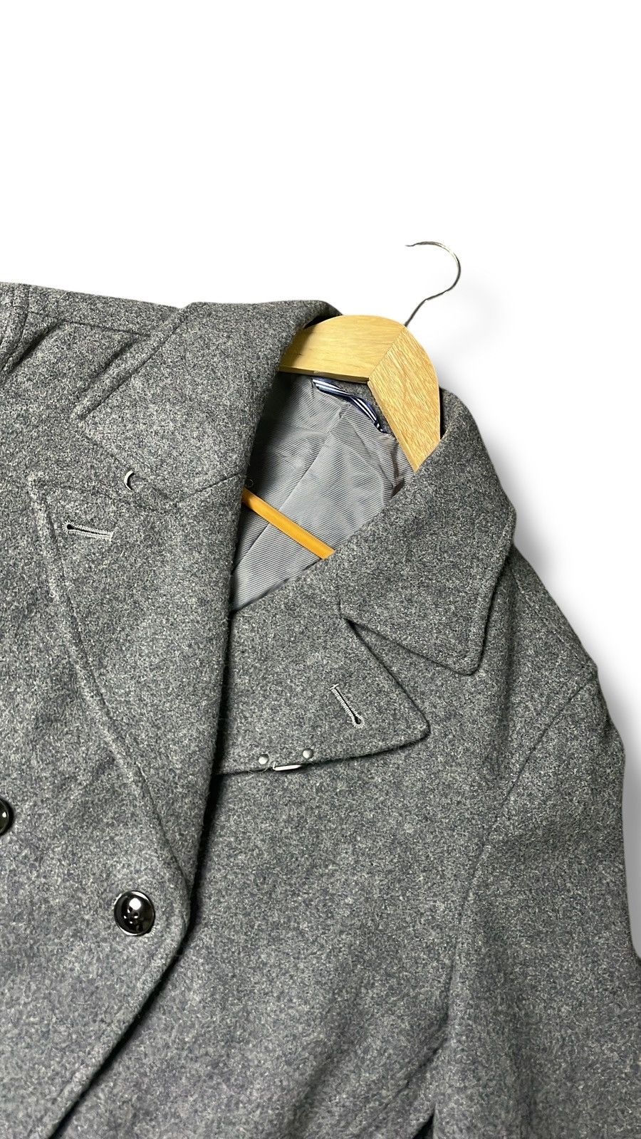 Japanese Brand × Lanvin × Vintage Lanvin en Bleu Double Breasted Wool Coat (68) Size US XS / EU 42 / 0 - 2 Thumbnail