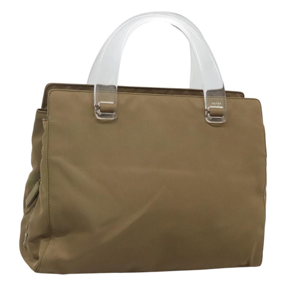 Prada PRADA Hand Bag Nylon Khaki Silver Size ONE SIZE - 1 Thumbnail