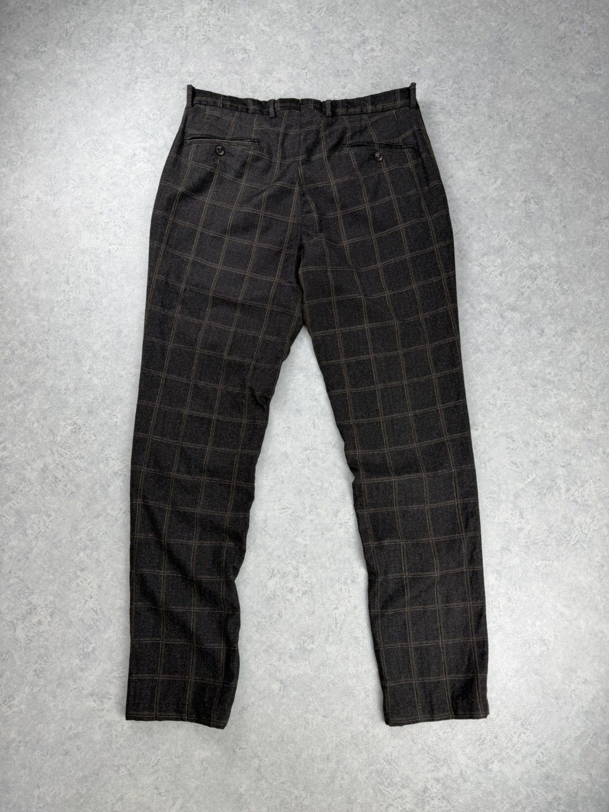 L.B.M. 1911 L.B.M. 1911 Tailored Wool Trousers Check Brown Size 50R Size 40R - 9 Thumbnail