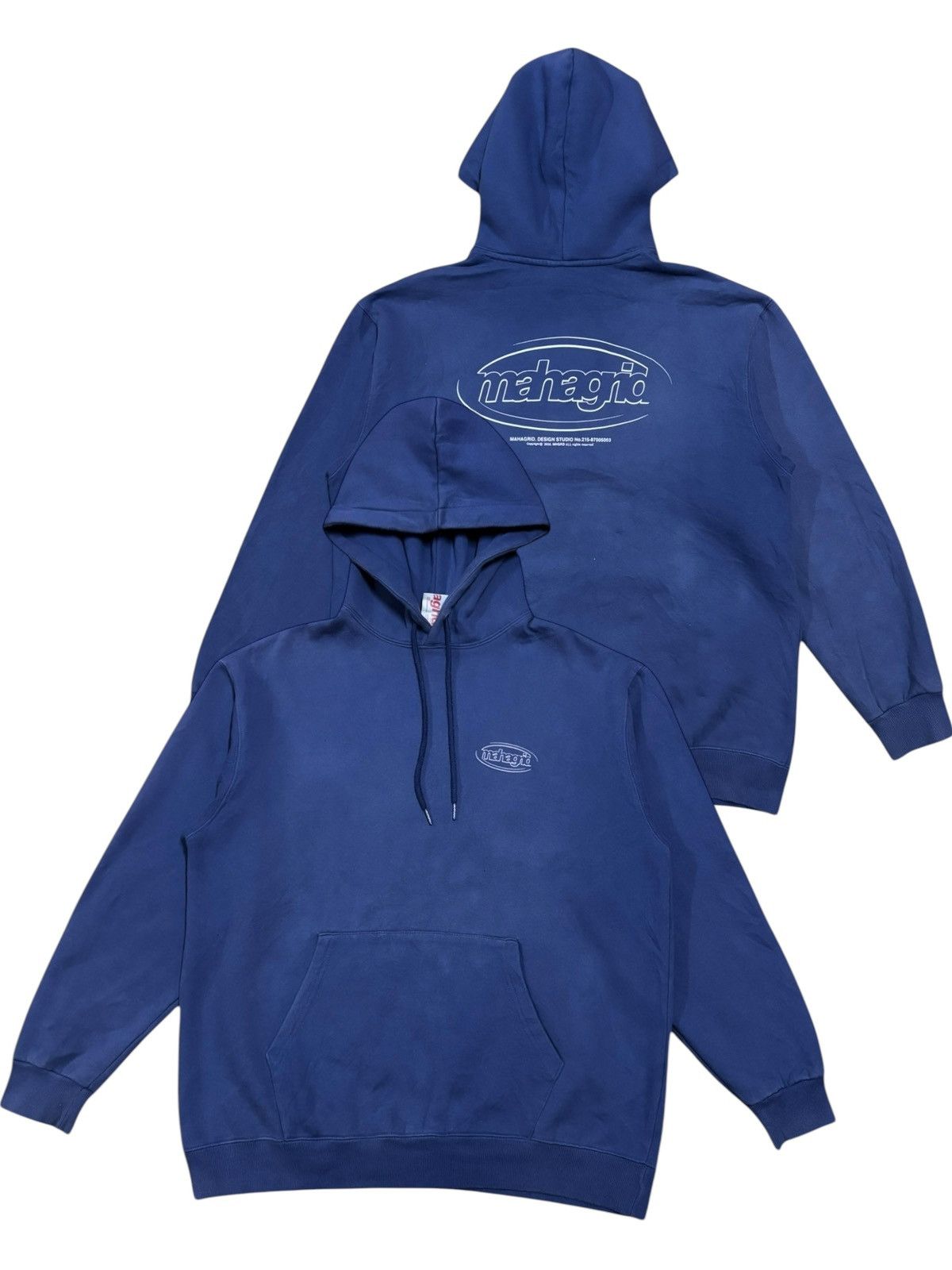 Japanese Brand Vtg 90s Mahagrid Heavyweight Hoodie Size US L / EU 52-54 / 3 - 1 Thumbnail