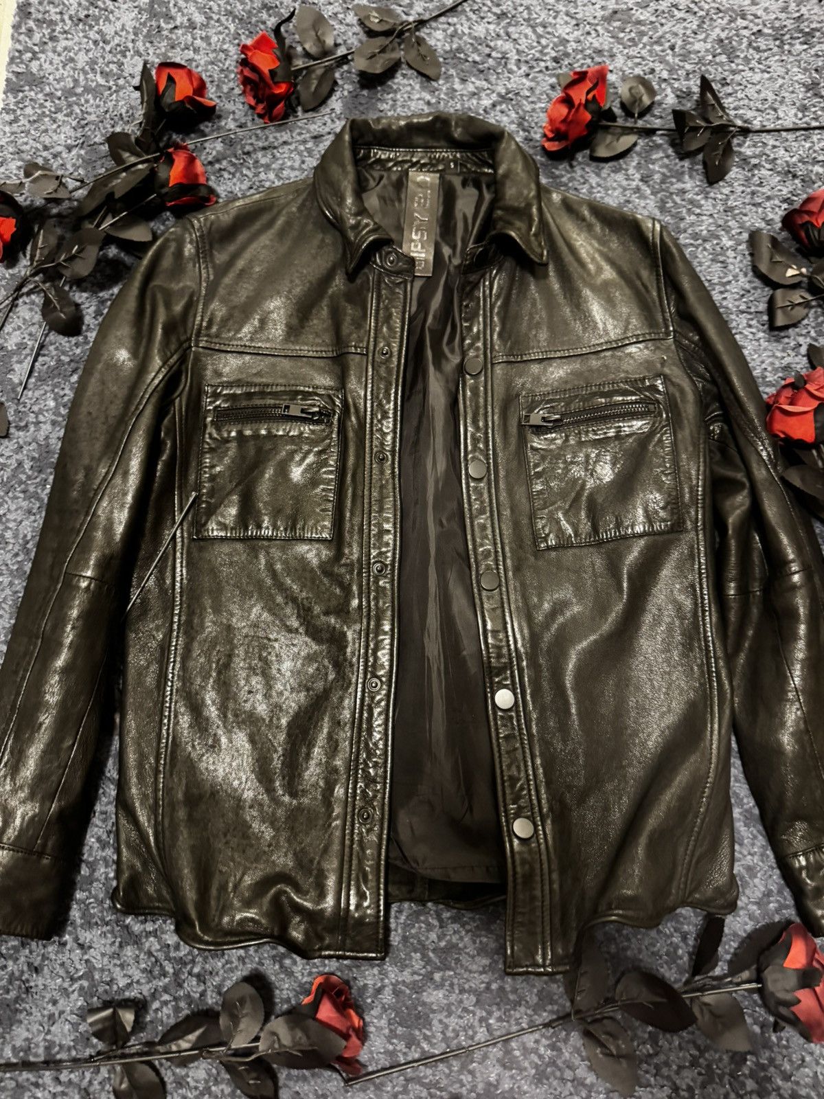 Gypsy Gypsy Vintage Rare Black Leather Jacket Size US S / EU 44-46 / 1 - 1 Thumbnail