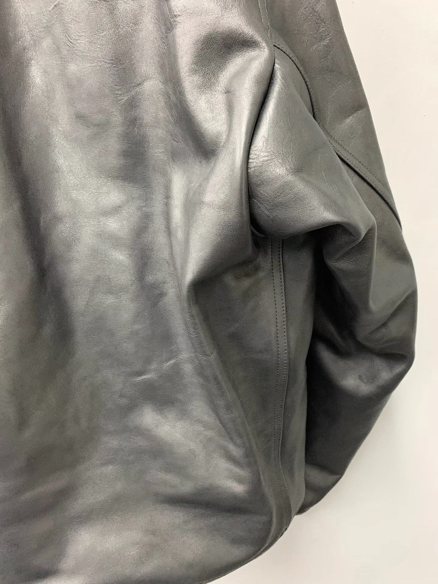Rick Owens Rick Owens 25FW Runway Stand Collar Leather Jacket K34 Size US M / EU 48-50 / 2 - 6 Thumbnail