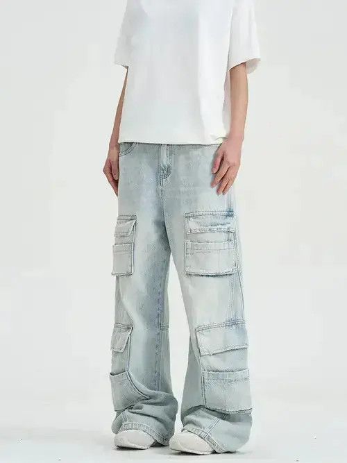 Japanese Brand Cargo Stack Denim Jeans Size US 30 / EU 46 - 1 Thumbnail