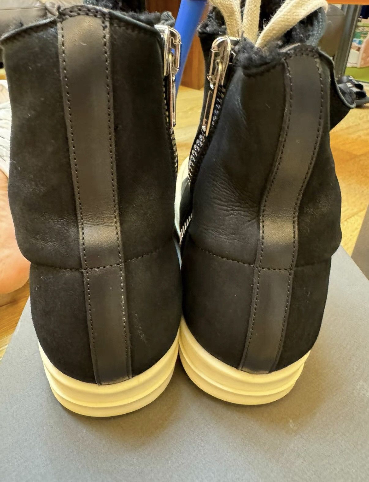 Rick Owens Rick Owens High-Top Shearling "Converse-Style" Sneakers Size US 6.5 / EU 39-40 - 4 Thumbnail
