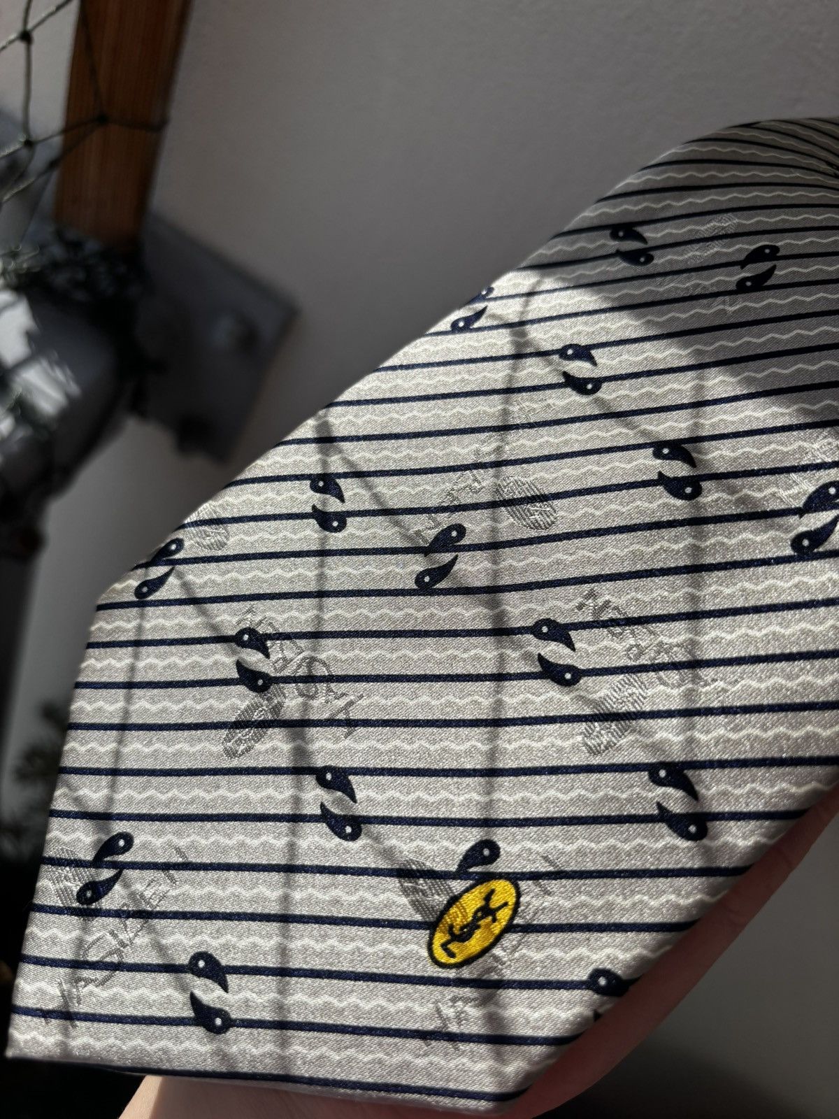 Yves Saint Laurent Yves Saint Laurent Vintage Silk Tie (1990s) Size ONE SIZE - 4 Thumbnail