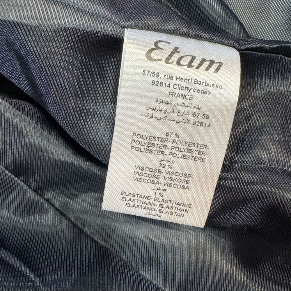 Other NWT New Etam Paris Navy Plaid Blazer Size S Size S / US 4 / IT 40 - 8 Thumbnail