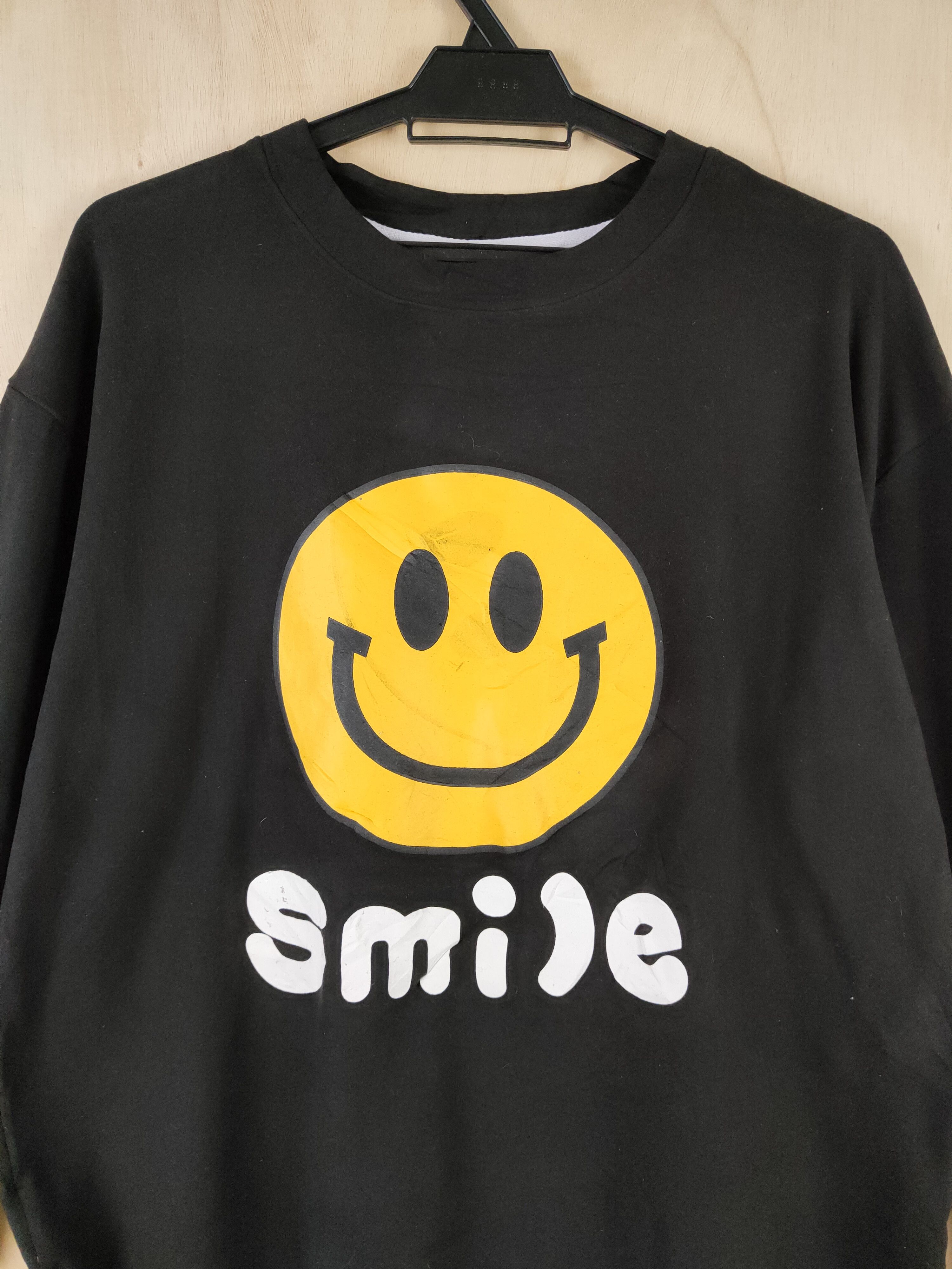 Japanese Brand Z Ziling Black Smile like kapital Sweatshirts #S2628 Size L / US 10 / IT 46 - 2 Thumbnail