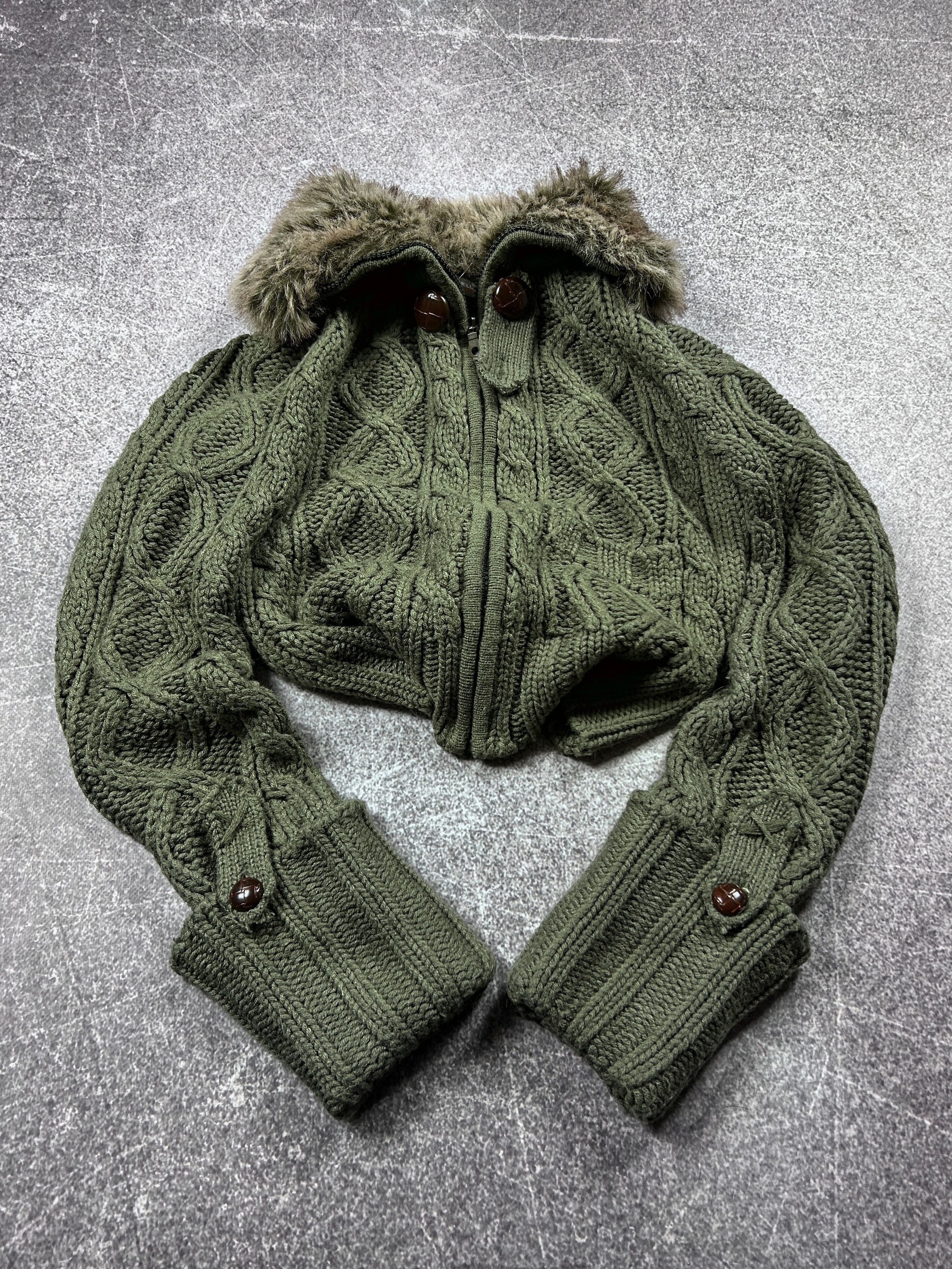 イフシックスワズナイン モヘア ロングニットカーディガン ドクロ