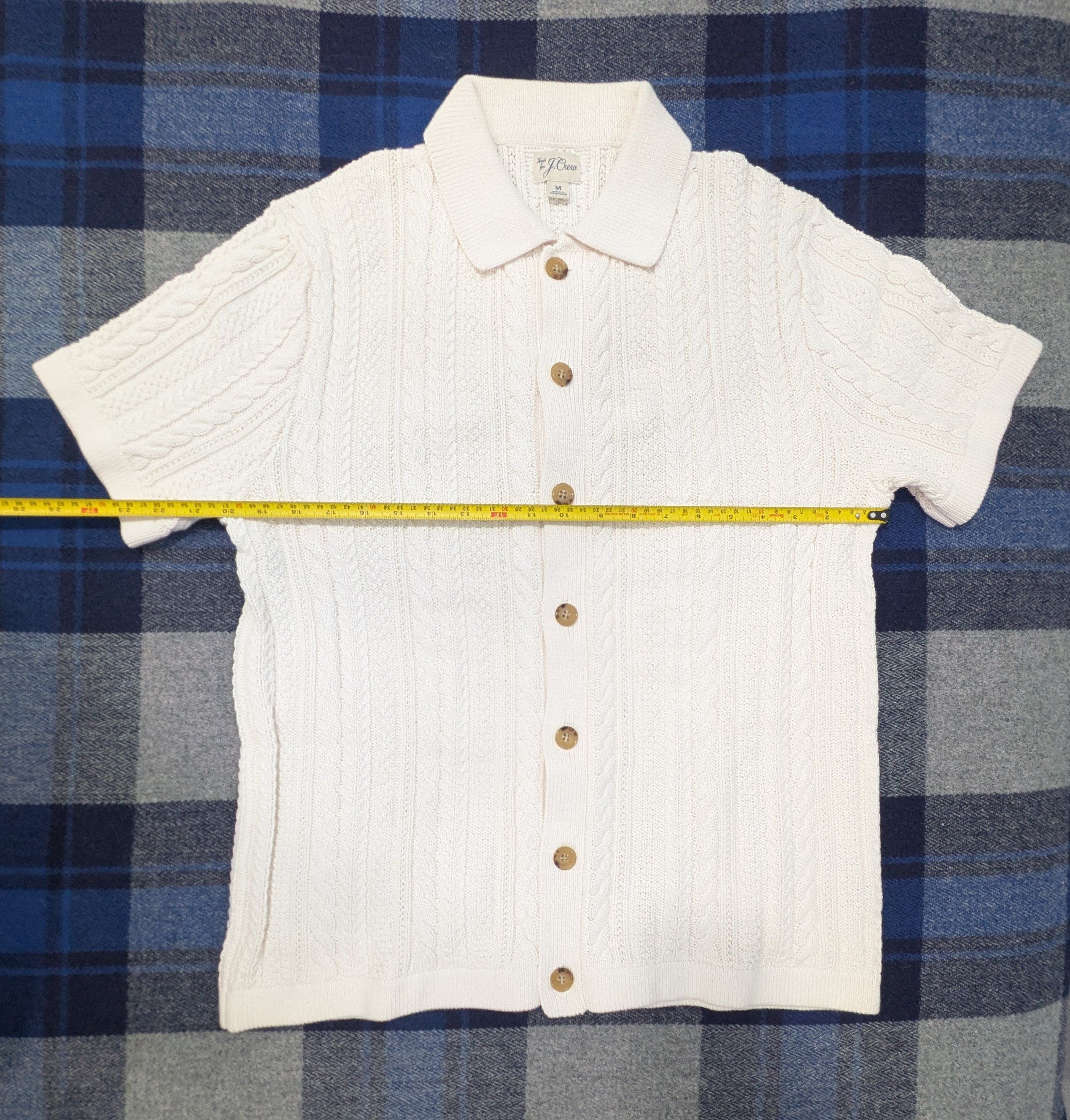 J.Crew J. Crew cable-knit short-sleeve cardigan polo Size US M / EU 48-50 / 2 - 5 Thumbnail