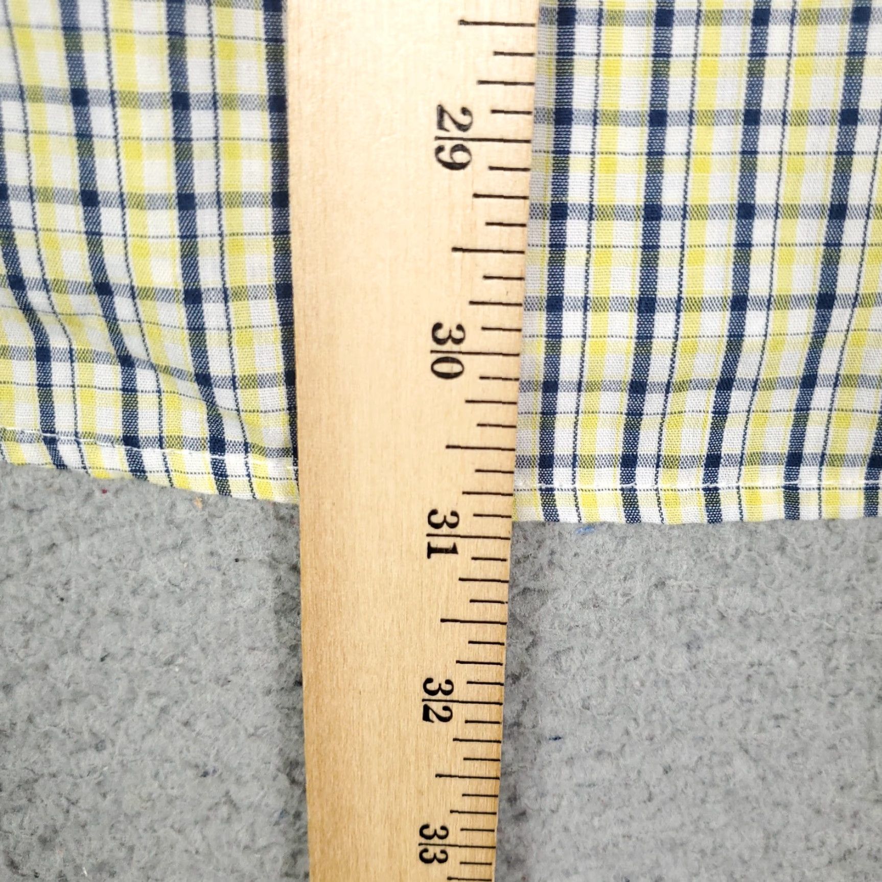 Vintage Cactus Shirt Mens Short Sleeve Button Up Plaid Yellow Blue Size M Size US M / EU 48-50 / 2 - 5 Thumbnail