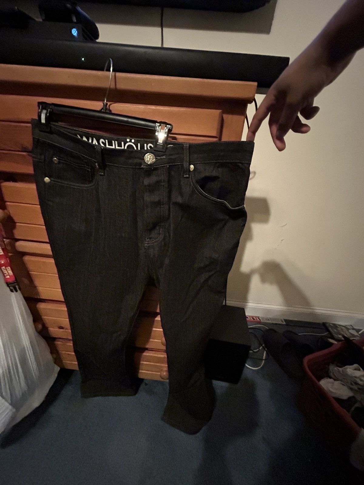 Vintage Y2K Black Denim Jeans Size 38 Size US 38 / EU 54 - 1 Thumbnail