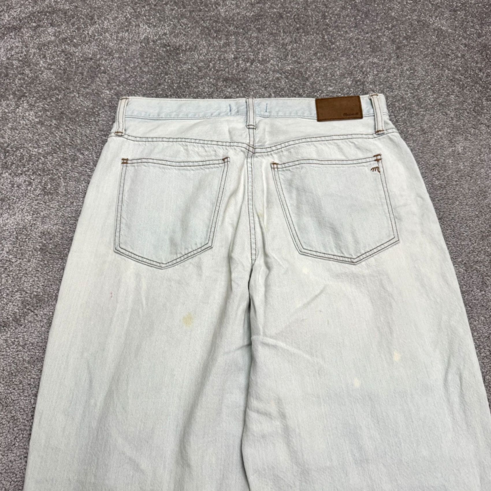 Madewell Madewell Jeans Womens 27 Blue The Slouchy Boyjean Distressed Denim Acid Light Wash Size 27" / US 4 / IT 40 - 3 Thumbnail